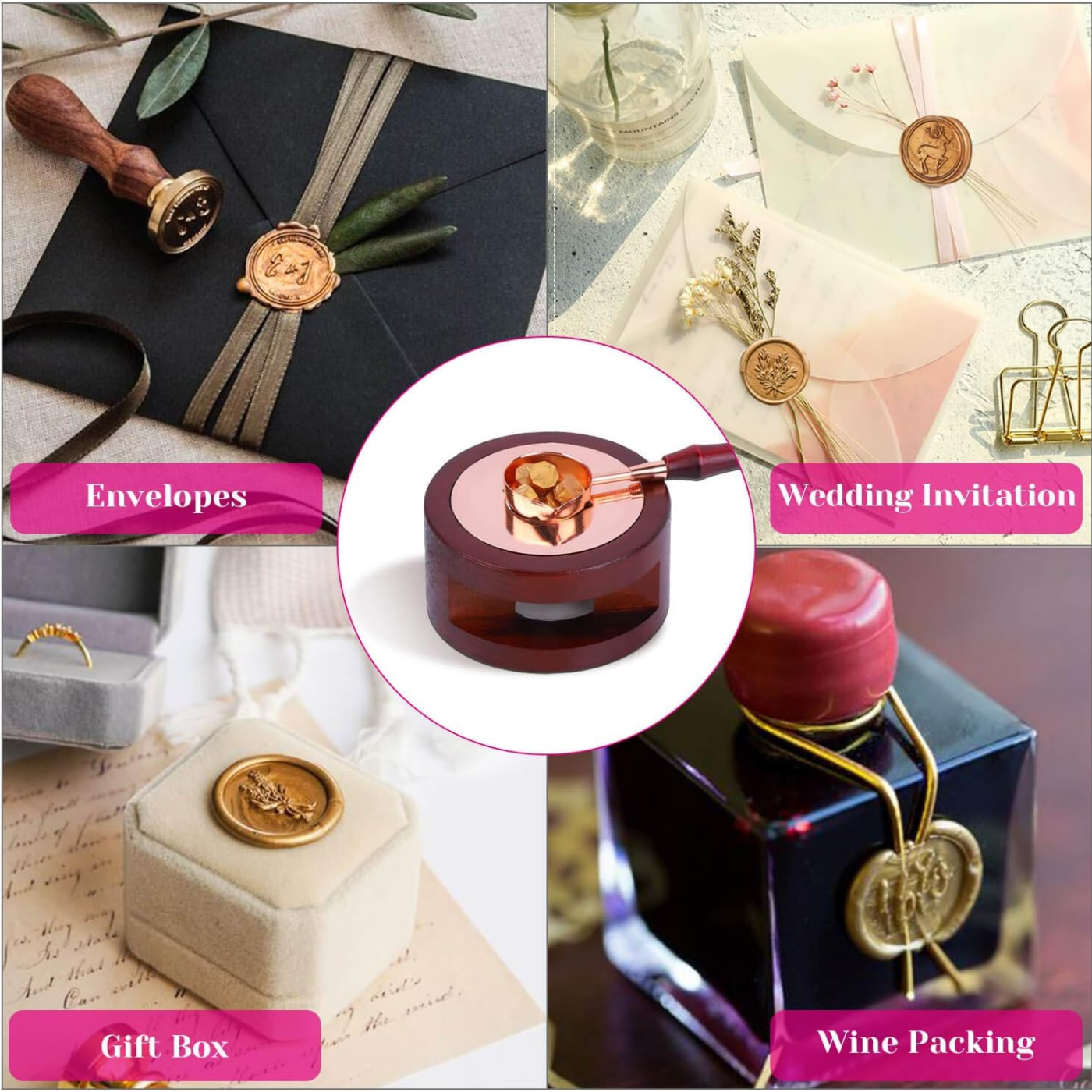 Wax Seal Set Includes 200 Gold - Wax Seal Stamp Set recension och pris