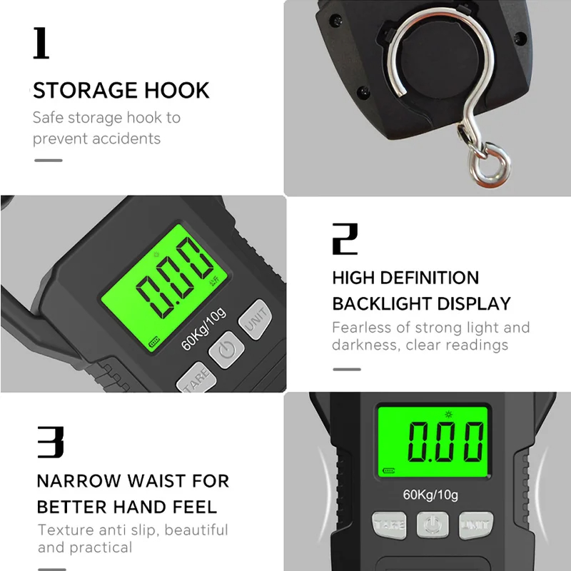 60kg/10g LCD Digital Hanging S - Tape Dispenser Weighted recension och pris