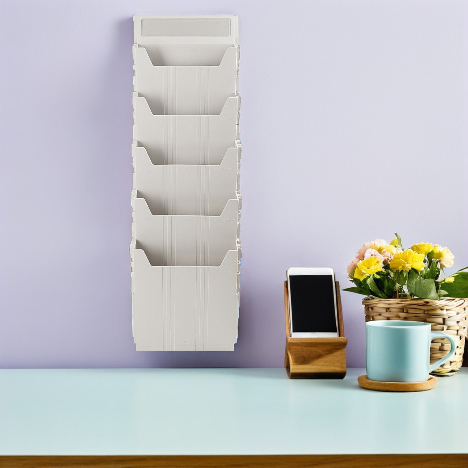 Wall Mounted File Organizer Ad - Magazine Holder Rack recension och pris