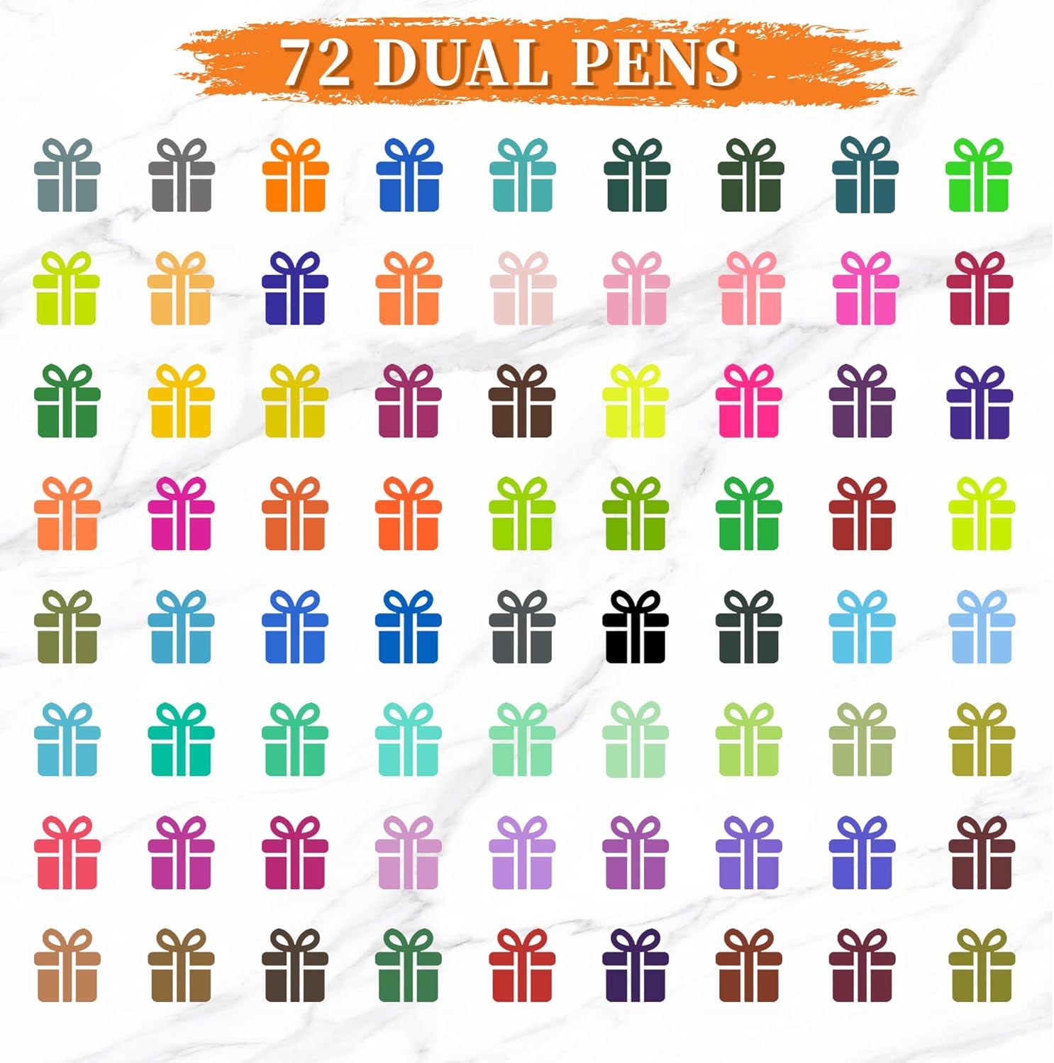 72 Color Dual Tip Brush Pens,  - Correction Pen Fine recension och pris