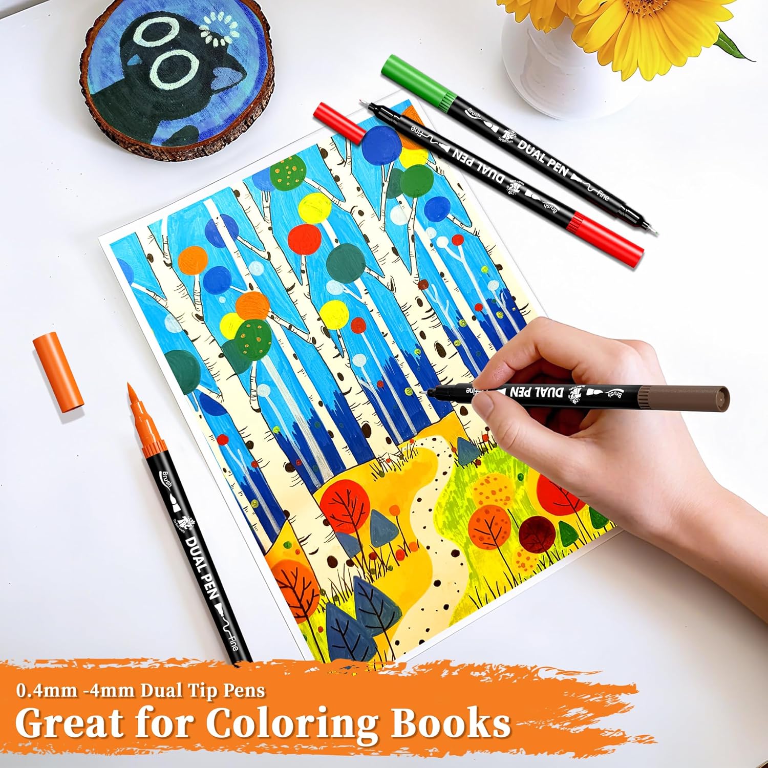72 Color Dual Tip Brush Pens,  - Correction Pen Fine recension och pris