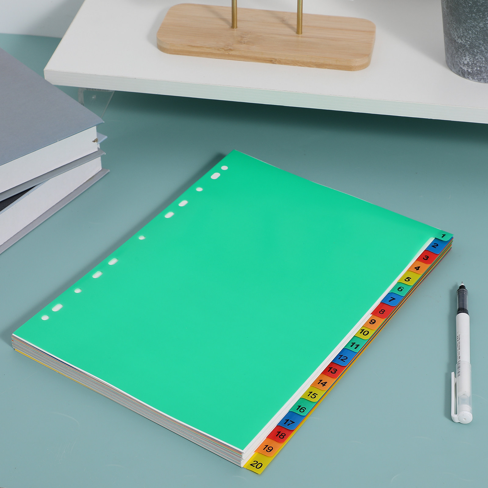 20 Pages A4 Colorful Plastic B - Tab Divider A4 recension och pris
