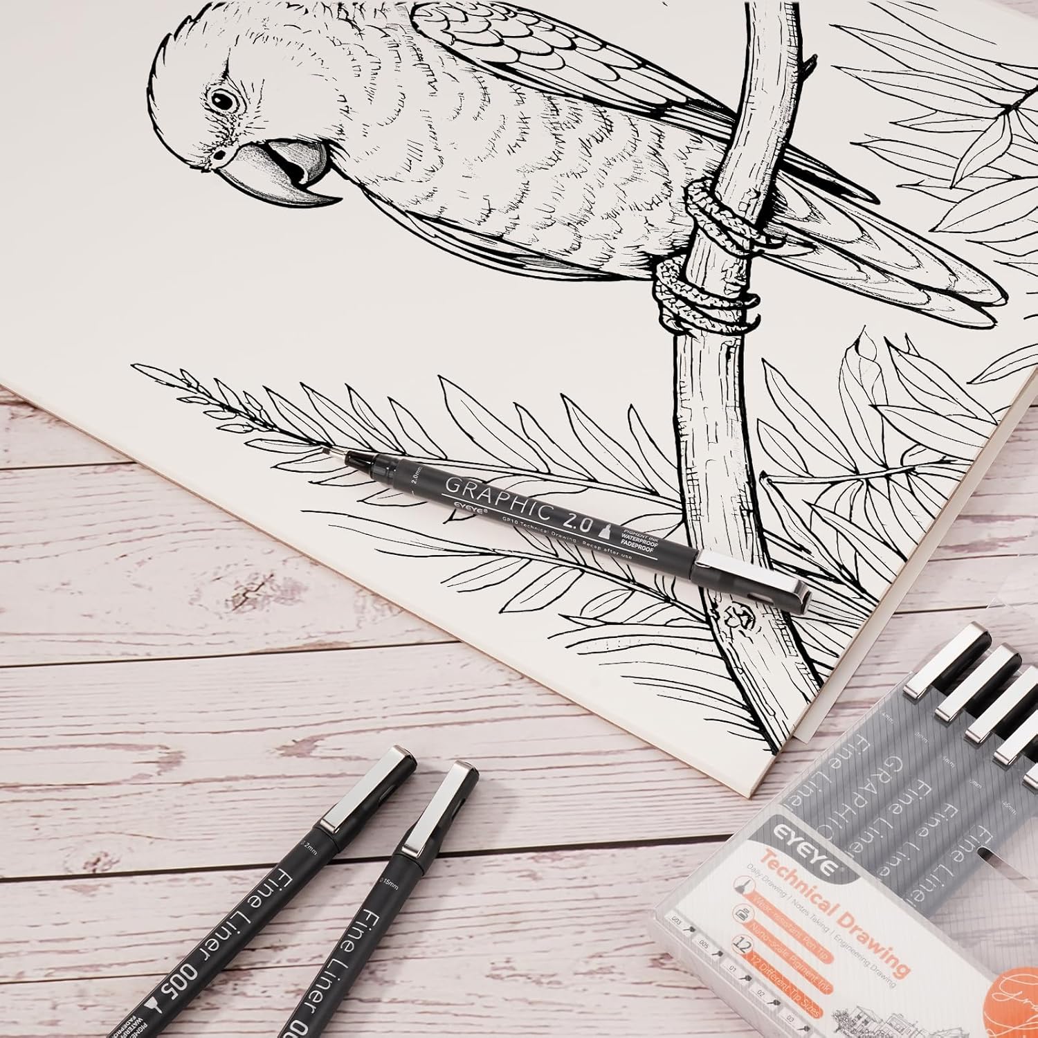 Micro Fineliner Pens Set, 12 B - Archive Box Set recension och pris