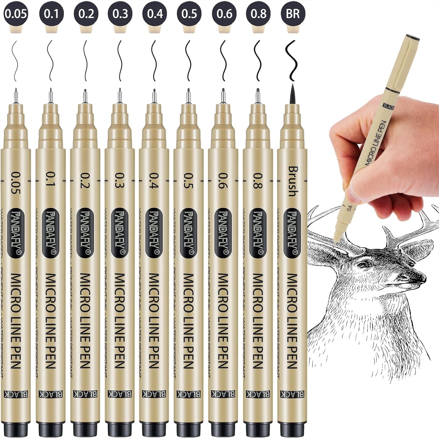 Black Micro-Pen Fineliner Ink  - Archive Box Set recension och pris