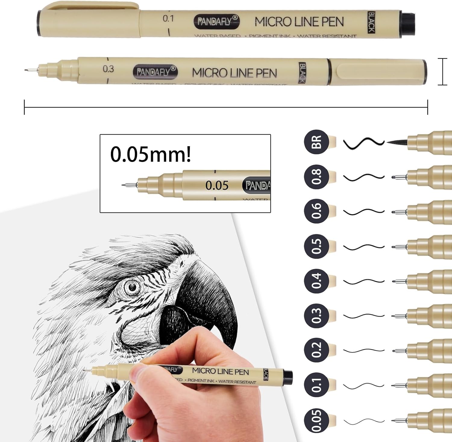 Black Micro-Pen Fineliner Ink  - Archive Box Set recension och pris