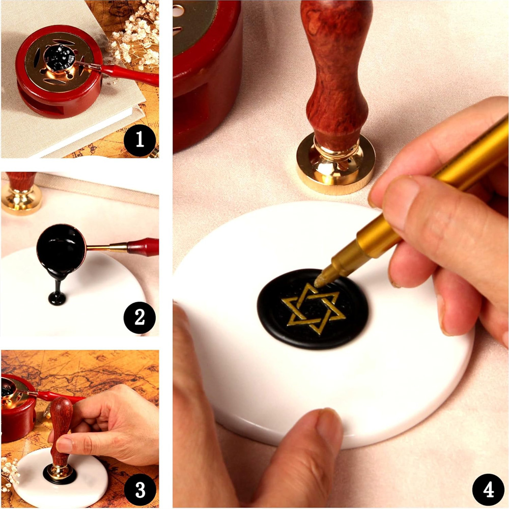 Custom Your Logo 25/30/40/50mm - Wax Seal Stamp Set recension och pris