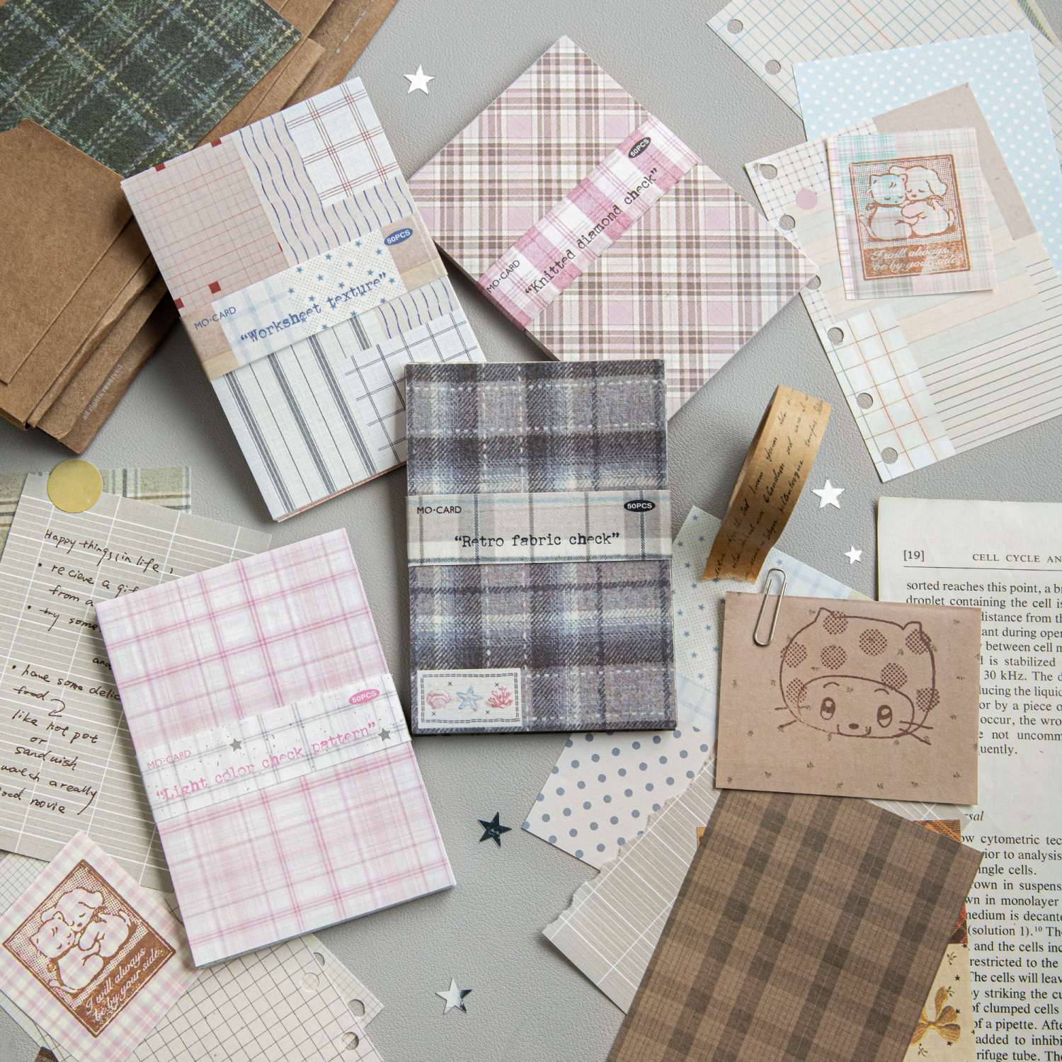 50pcs creative plaid Decor Scr - Ink Blotter Paper recension och pris