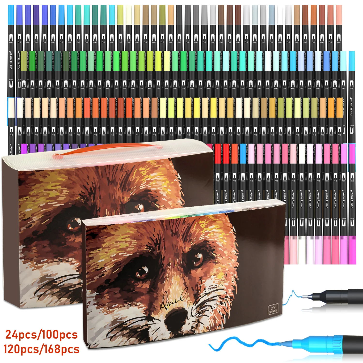 Dual Brush Pens Art Markers, 2 - Correction Pen Fine recension och pris
