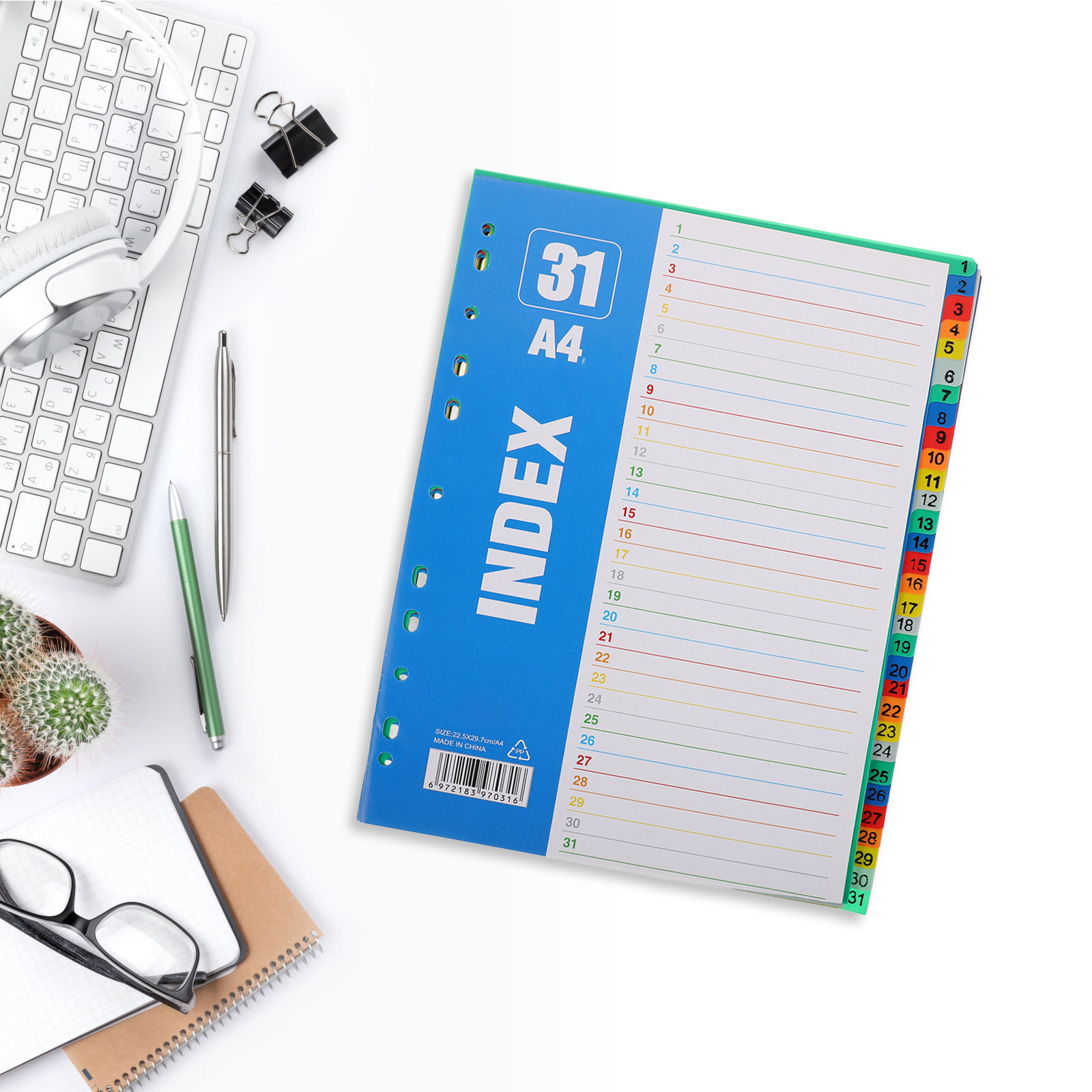 1Set A4 11-Hole PP Index Divid - Tab Divider A4 recension och pris