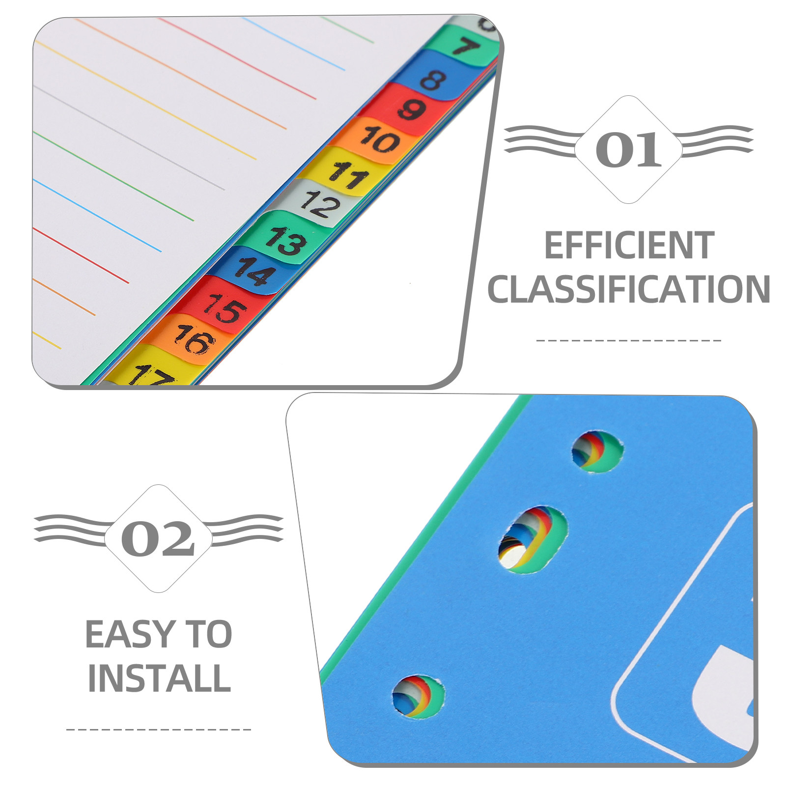 1Set A4 11-Hole PP Index Divid - Tab Divider A4 recension och pris