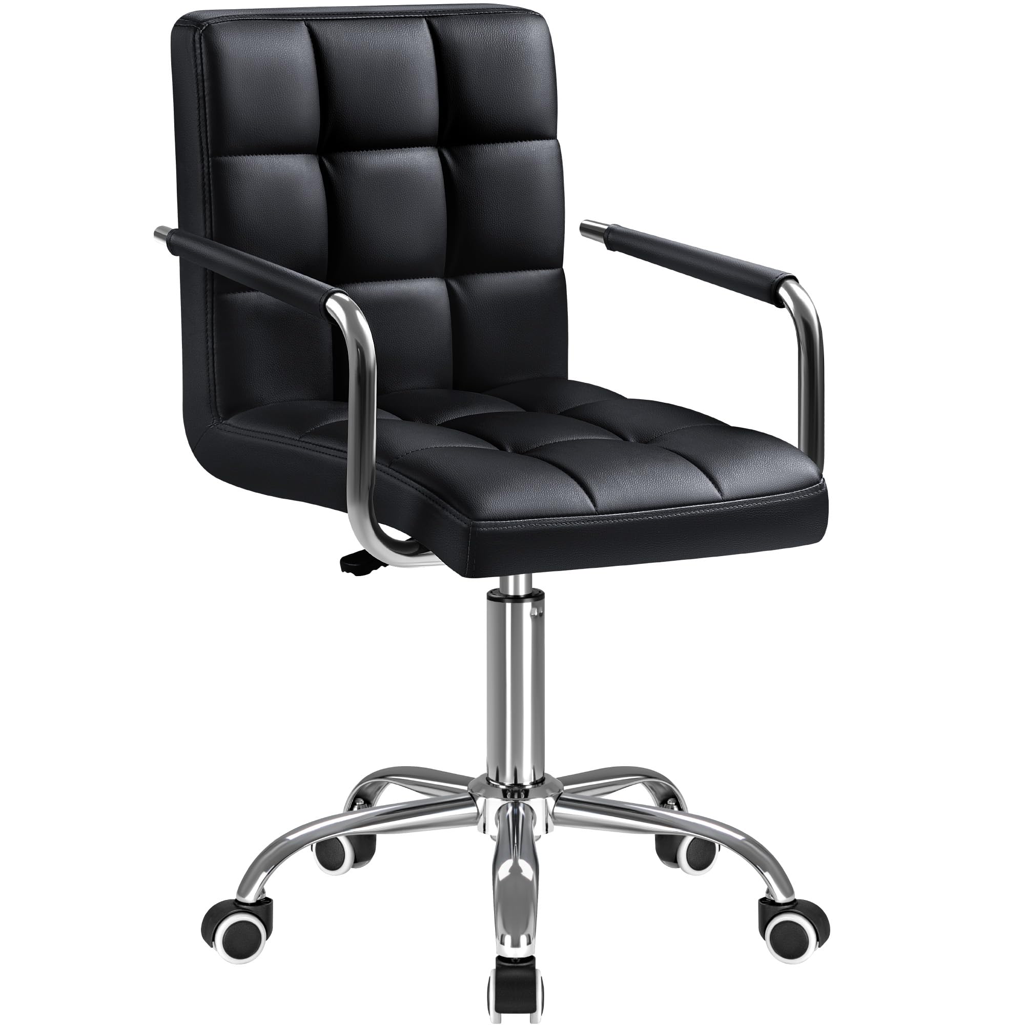 Black PU Leather Swivel Office - Leather Desk Pad recension och pris