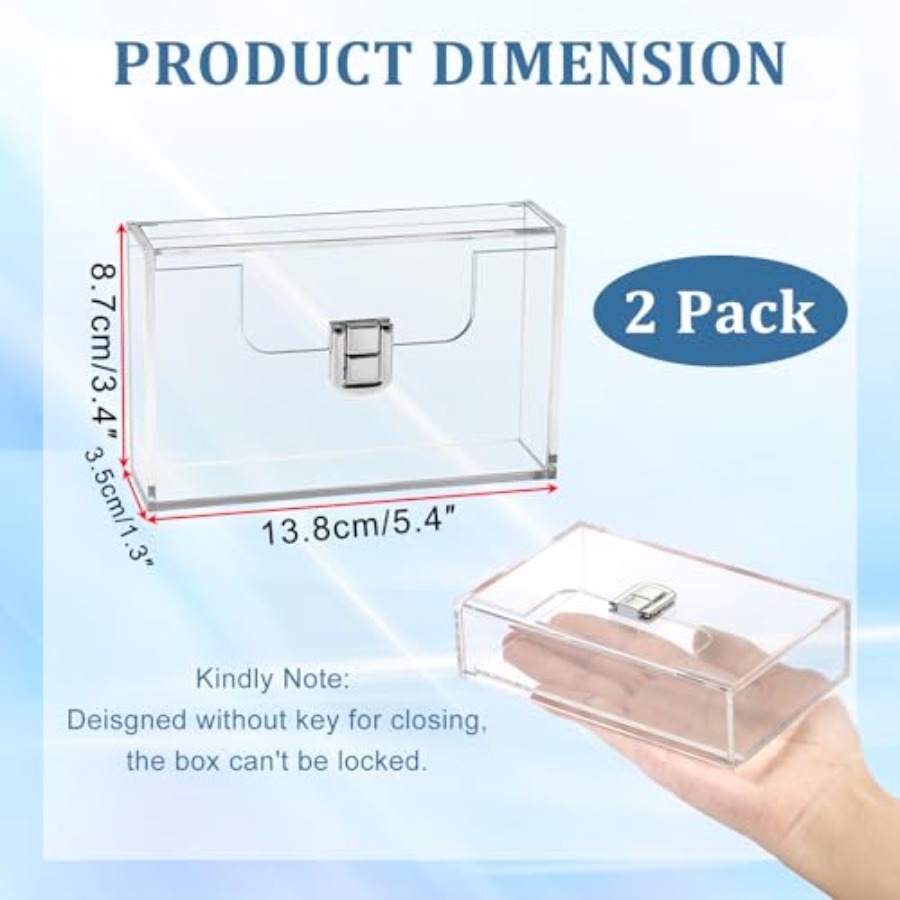 2 Pack Clear Acrylic Index Car - Card Index Box recension och pris