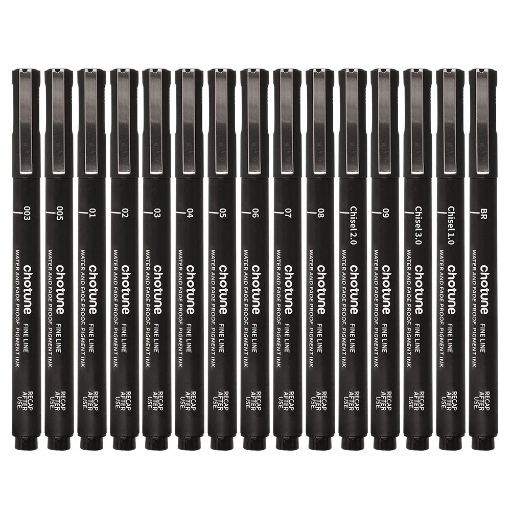 Black Micro Pens,15 Sizes,Wate - Archive Box Set recension och pris