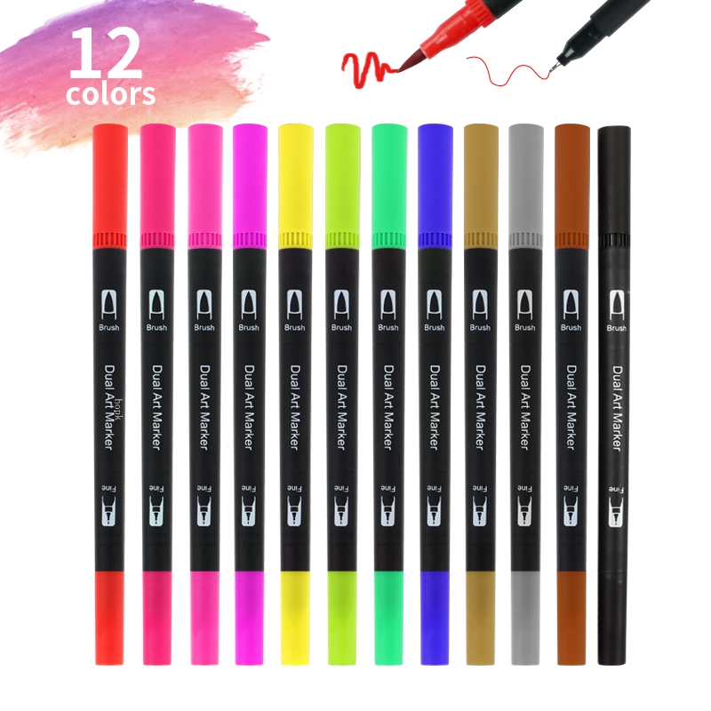 12 Colors Artist Coloring Mark - Correction Pen Fine recension och pris
