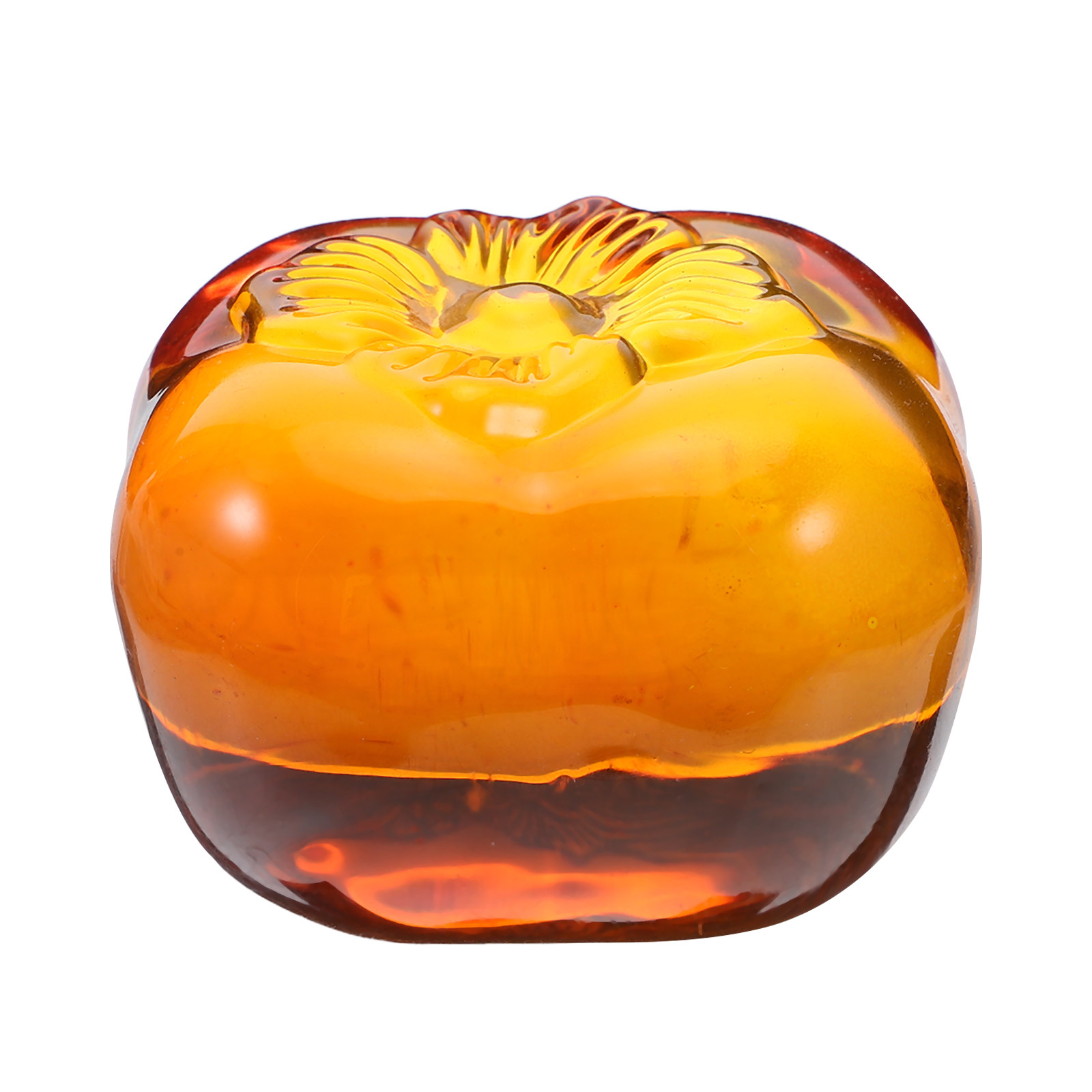 Crystal Persimmon Desk Paperwe - Book Weight Glass recension och pris