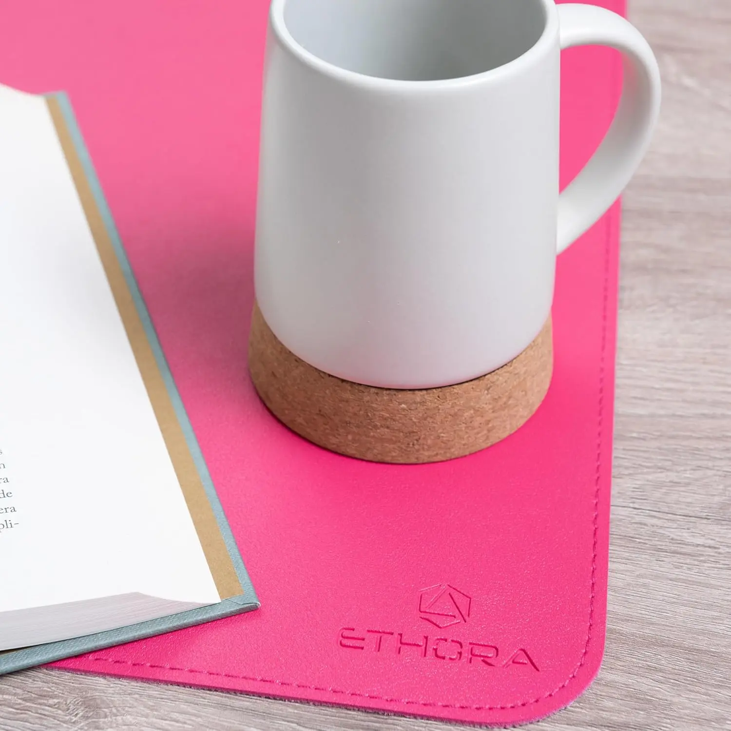 Desk Mat with Non-Slip Suede B - Leather Desk Pad recension och pris