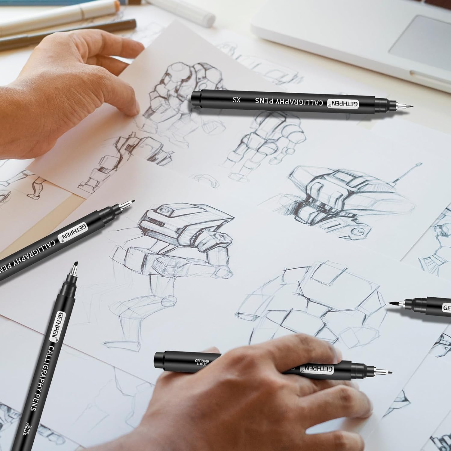 10 Size Calligraphy Pens Set f - Archive Box Set recension och pris