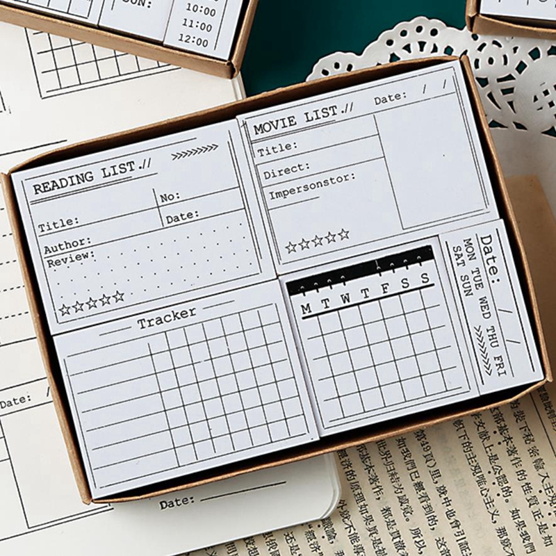 Daily Time Mark Calendar Agend - Rubber Date Stamp recension och pris