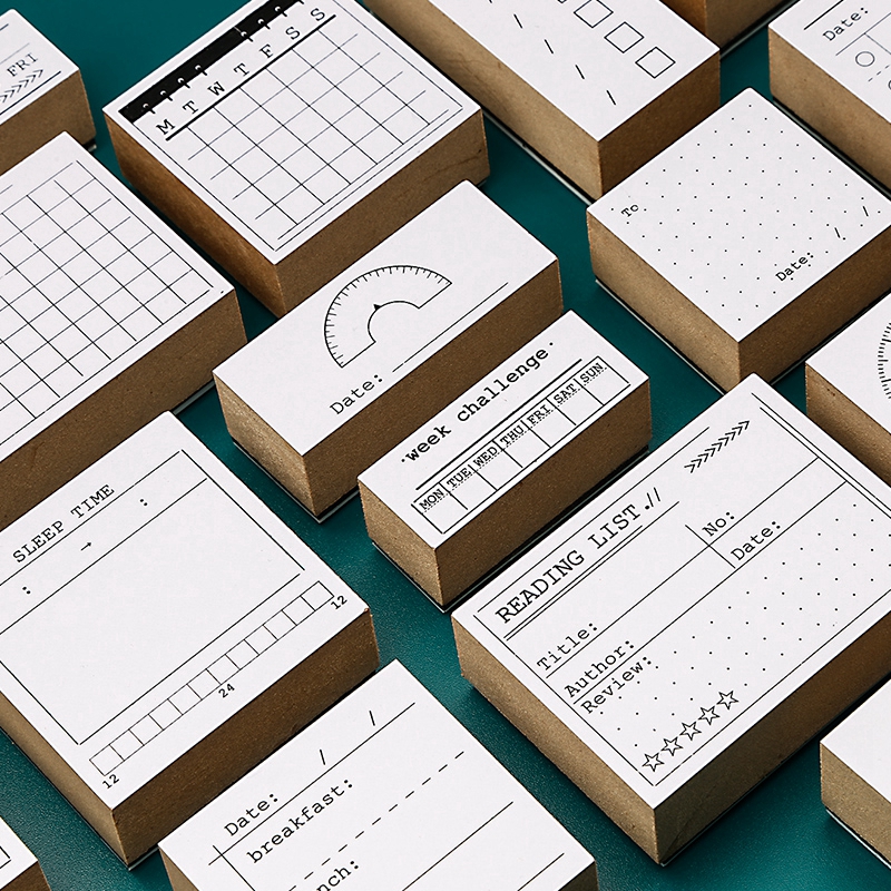 Daily Time Mark Calendar Agend - Rubber Date Stamp recension och pris