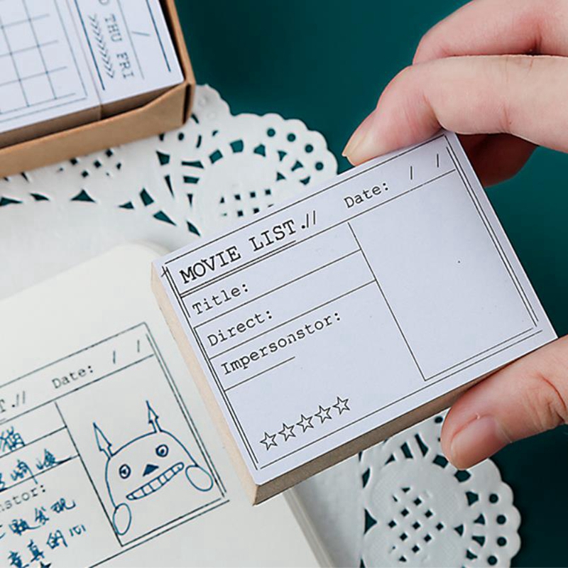 Daily Time Mark Calendar Agend - Rubber Date Stamp recension och pris