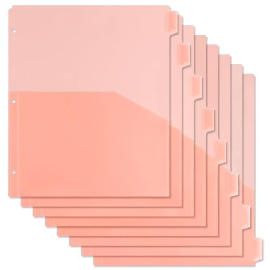Binder Dividers with Pockets 8 - Tab Divider A4 recension och pris