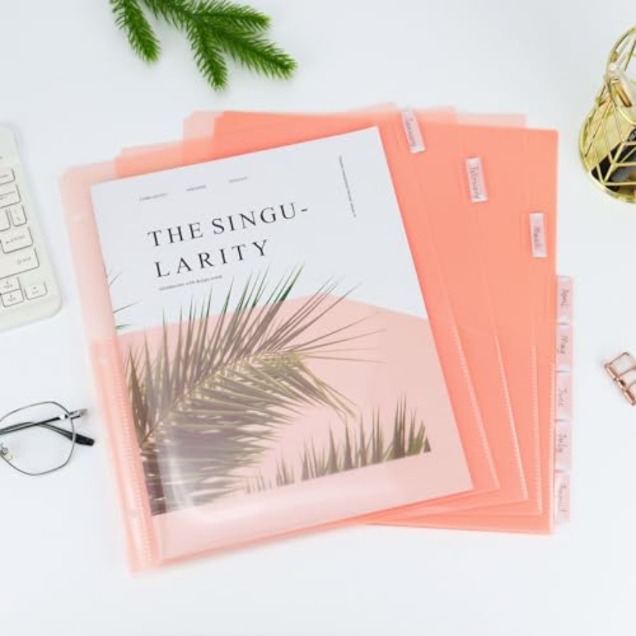 Binder Dividers with Pockets 8 - Tab Divider A4 recension och pris