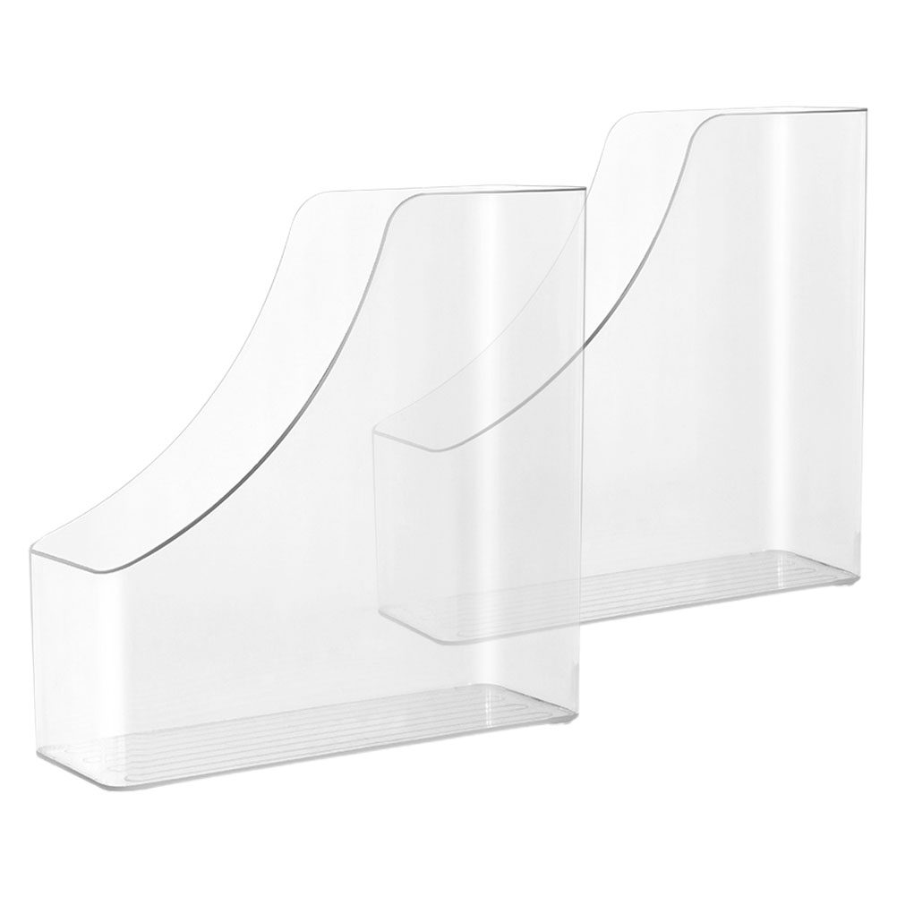 2Pcs Clear File Organizer Desk - Magazine Holder Rack recension och pris