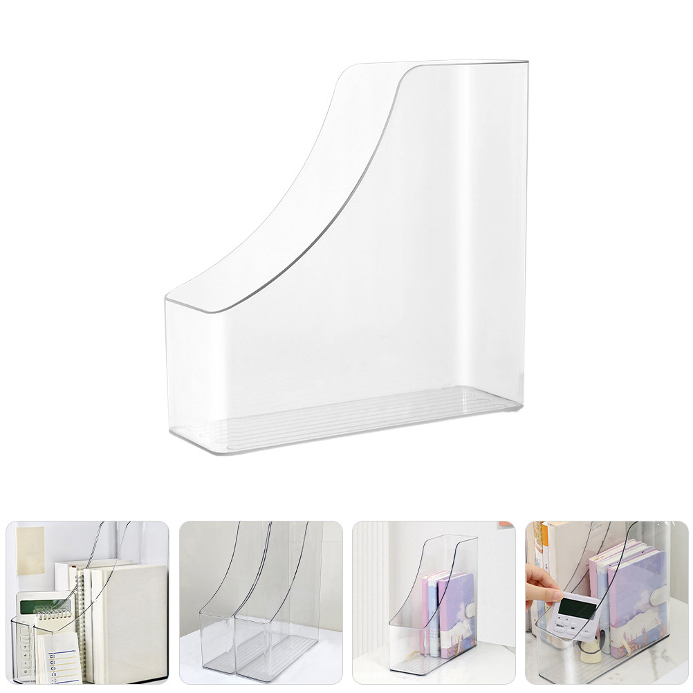 2Pcs Clear File Organizer Desk - Magazine Holder Rack recension och pris