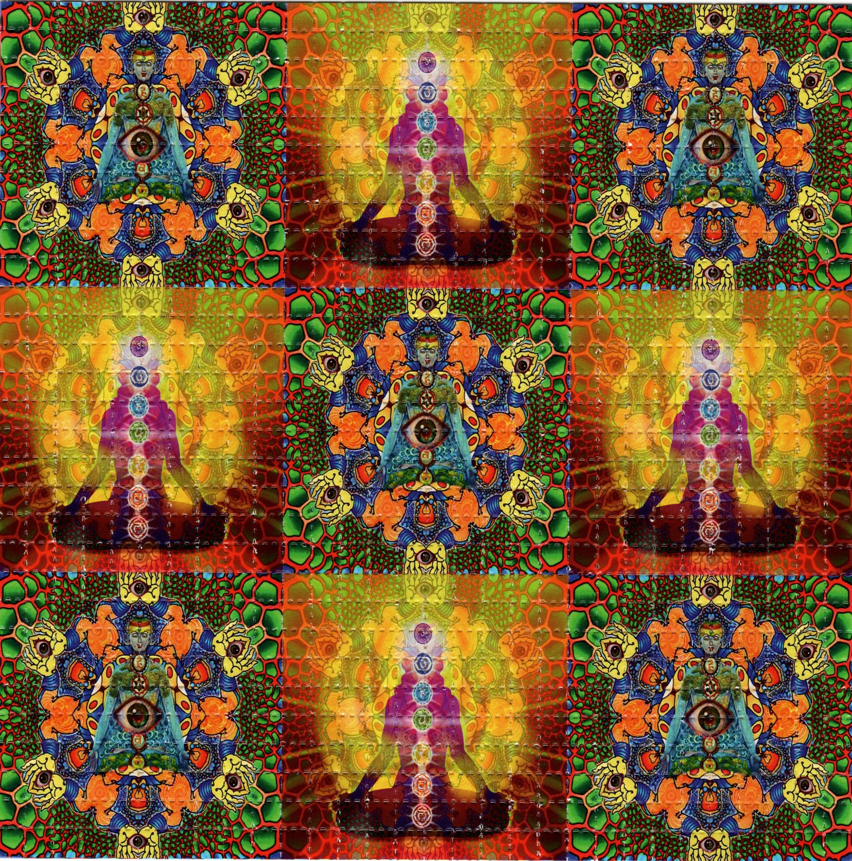 Chakras Psychedelic LSD Acid B - Ink Blotter Paper recension och pris