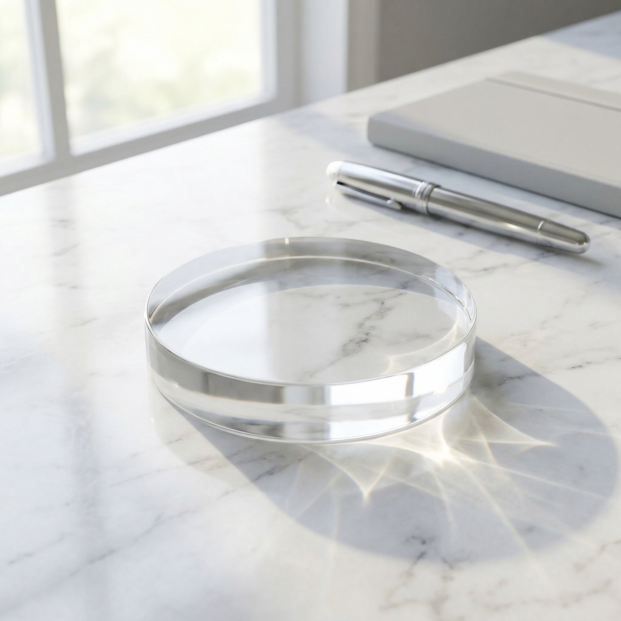 3.15 Inch Round Clear Crystal  - Book Weight Glass recension och pris