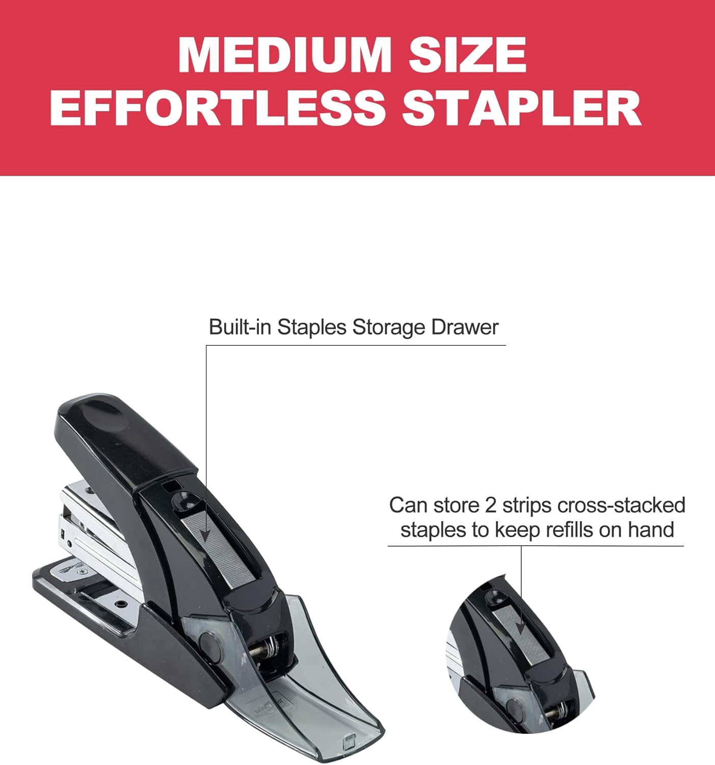 Effortless Standard Stapler Se - Stapler Half Strip recension och pris
