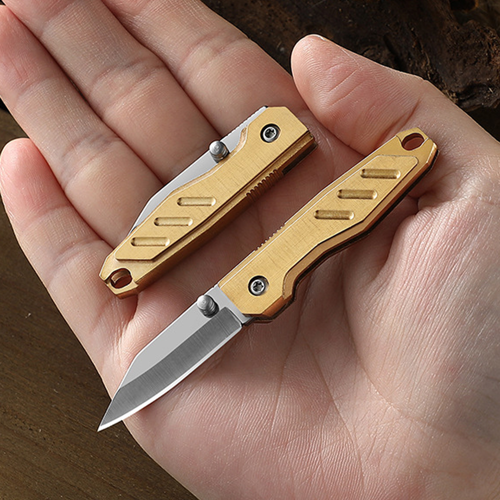 Brass Mini Folding Utility Kni - Letter Opener Brass recension och pris