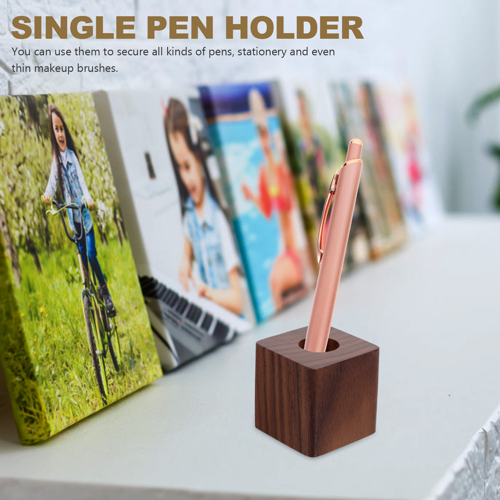 Walnut Pen Stand Single Holder - Pen Rest Single recension och pris
