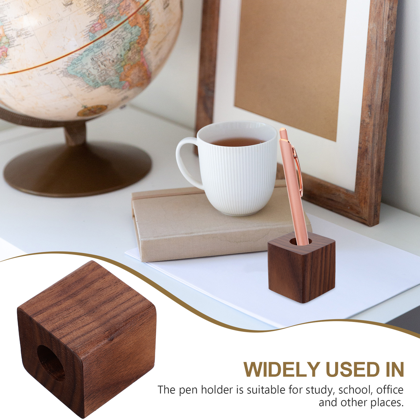 Walnut Pen Stand Single Holder - Pen Rest Single recension och pris