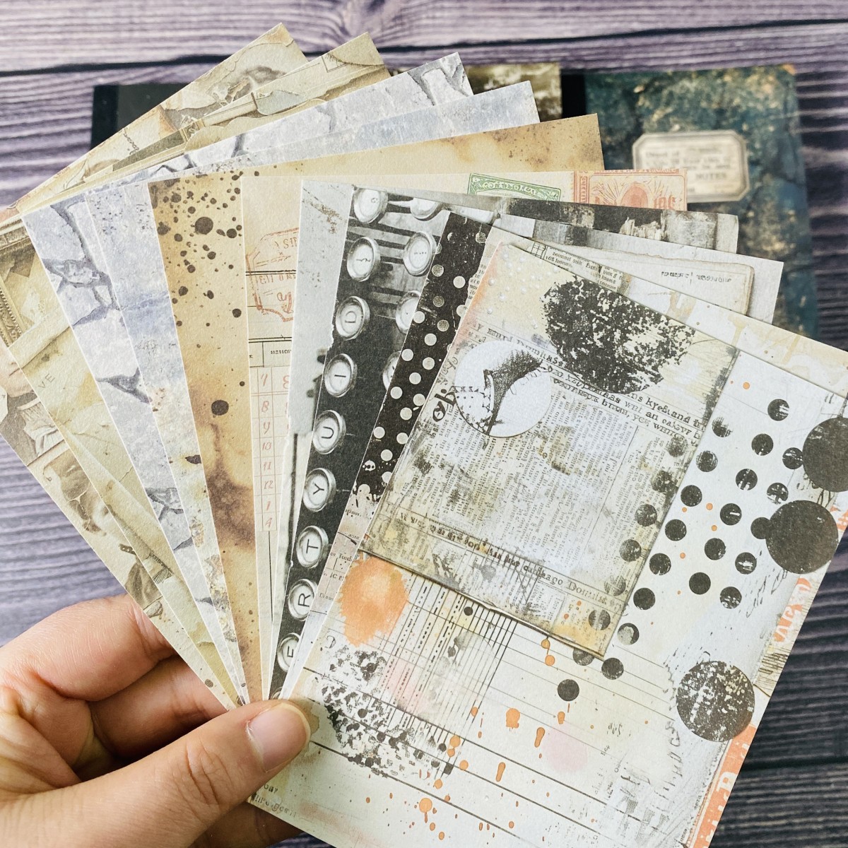 100sheets Vintage Scrapbook Pa - Ink Blotter Paper recension och pris