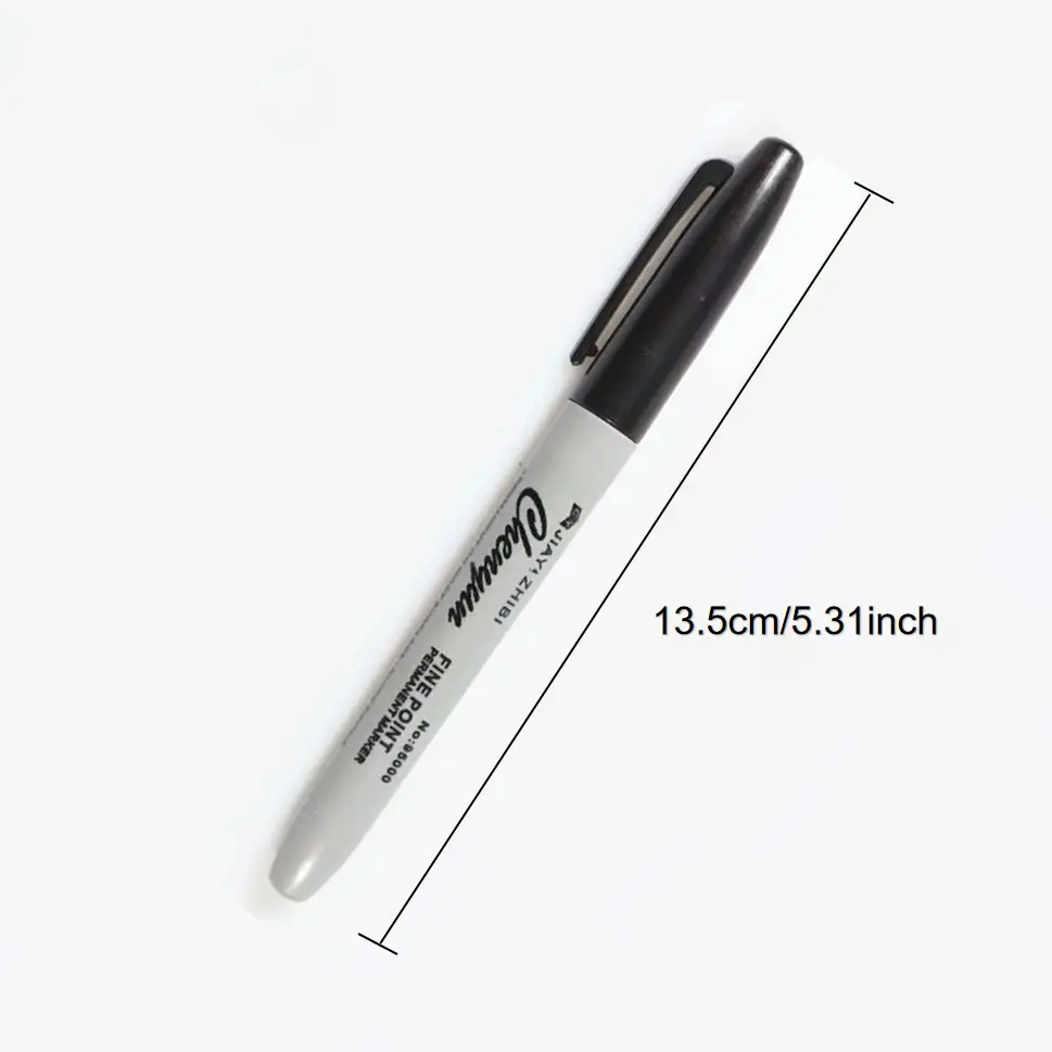 12pcs Black Permanent Marker P - Correction Pen Fine recension och pris